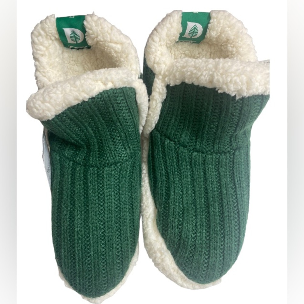 ASA Cozy Sherpa Lined Green Slippers..Sz:Large Indoor/Outdoor